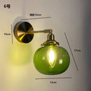 DecorBites™ Amber Glass LED Wall Light Fixtures On/Off Switch Nordic Modern Sconce