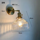 DecorBites™ Amber Glass LED Wall Light Fixtures On/Off Switch Nordic Modern Sconce