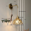 DecorBites™ Amber Glass LED Wall Light for Bedroom & Staircase - Modern Nordic Plug-In Fixture