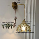 DecorBites™ Amber Glass LED Wall Light for Bedroom & Staircase - Modern Nordic Plug-In Fixture