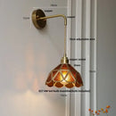 DecorBites™ Amber Glass LED Wall Light for Bedroom & Staircase - Modern Nordic Plug-In Fixture