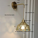DecorBites™ Amber Glass LED Wall Light for Bedroom & Staircase - Modern Nordic Plug-In Fixture