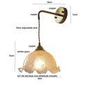 DecorBites™ Amber Glass LED Wall Lights Modern Plug In Adjustable Sconce for Home Décor