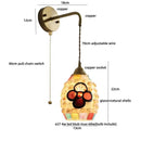 DecorBites™ Amber Glass LED Wall Lights Modern Plug In Adjustable Sconce for Home Décor