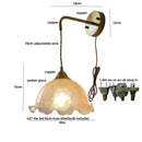 DecorBites™ Amber Glass LED Wall Lights Modern Plug In Adjustable Sconce for Home Décor