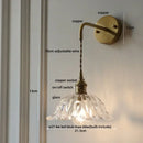 DecorBites™ Amber Glass LED Wall Sconce, Brass Finish, Adjustable Wire, Modern Nordic Style