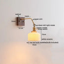 DecorBites™ Amber Glass LED Wall Sconce Pull Chain Switch.