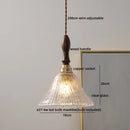 DecorBites™ Amber Glass Pendant Lamps Copper Modern Hanging Lights for Living Dining Bedroom