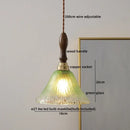 DecorBites™ Amber Glass Pendant Lamps Copper Modern Hanging Lights for Living Dining Bedroom