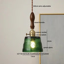 DecorBites™ Amber Glass Pendant Lamps Copper Modern Hanging Lights for Living Dining Bedroom