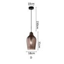 DecorBites™ Amber Glass Pendant Lights for Kitchen, Restaurant, Bedroom - E27 Luminaires