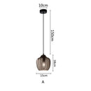 DecorBites™ Amber Glass Pendant Lights for Kitchen, Restaurant, Bedroom - E27 Luminaires