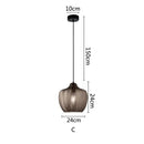 DecorBites™ Amber Glass Pendant Lights for Kitchen, Restaurant, Bedroom - E27 Luminaires