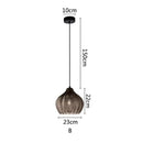 DecorBites™ Amber Glass Pendant Lights for Kitchen, Restaurant, Bedroom - E27 Luminaires