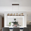 Modern amber glass stone pendant lamp kitchen island fixture