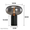DecorBites™ Amber Glass Table Lamp for Modern Living Spaces