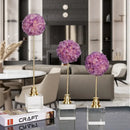 DecorBites™ Amethyst Flower Metal Sculpture for Decorative Handicraft Art