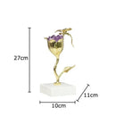 DecorBites™ Amethyst Flower Ornaments Gold-plated Dragonfly Decor Sculpture Room Decor