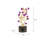 DecorBites™ Amethyst Tree Metal Grapevine Statue Crystal Grape Home Decor