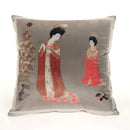 Ancient chinese beauty embroidered velvet pillow cover living room