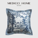 DecorBites™ Ancient Indigo Jungle Decorative Cushion Covers - Hand-Painted Throw Pillow Case
