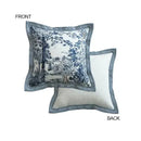 DecorBites™ Ancient Indigo Jungle Decorative Cushion Covers - Hand-Painted Throw Pillow Case