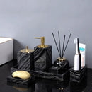 DecorBites™ Ancient Wood Grain Marble Bathroom Set with Luxury Accessories