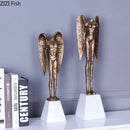 DecorBites™ Angel Abstract Figures Sculpture Cast Iron Home Decor Statue Craft