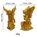 DecorBites™ Angel Figurine White Gold Resin Sculpture Collectible Statue Home Decor