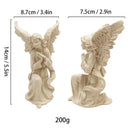 DecorBites™ Angel Figurine White Gold Resin Sculpture Collectible Statue Home Decor