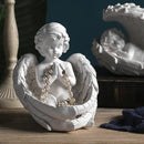 DecorBites™ Angel Girl Resin Figurine for Modern Home Decor and Gift Giving