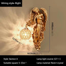 DecorBites™ Angel Indoor Wall Light LED Gold Resin Sconce for Home Decor