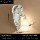 DecorBites™ Angel Indoor Wall Light LED Gold Resin Sconce for Home Decor