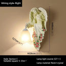 DecorBites™ Angel Indoor Wall Light LED Gold Resin Sconce for Home Decor