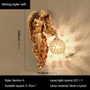 DecorBites™ Angel Indoor Wall Light LED Gold Resin Sconce for Home Decor