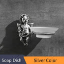 DecorBites™ Angel Style Gold Soap Dish Holder for Bathroom Wall Mounted
