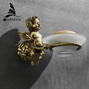 DecorBites™ Angel Style Gold Soap Dish Holder for Bathroom Wall Mounted