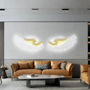 Purple & red-orange angel wings rgb led wall lamp bedroom decor