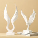 DecorBites™ Angel Wings Sculpture: Nordic Modern Abstract Resin Home Decor Artware