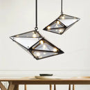 DecorBites™ Angular Diamond Glass Chandelier Ceiling Light for Home Decor