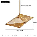DecorBites™ Angular Diamond Glass Chandelier Ceiling Light for Home Decor