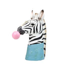DecorBites™ Animal Bust Succulent Vase Hand-Painted Resin Figure with Giraffe/Zebra/Bear/Panda Blowing Bubbles