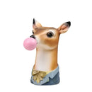 DecorBites™ Animal Bust Succulent Vase Hand-Painted Resin Figure with Giraffe/Zebra/Bear/Panda Blowing Bubbles