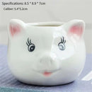 DecorBites™ Animal Cartoon Ceramic Flowerpot for Nursery Planting - Cute Rabbit Elephant Sheep Octopus
