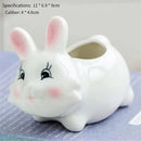 DecorBites™ Animal Cartoon Ceramic Flowerpot for Nursery Planting - Cute Rabbit Elephant Sheep Octopus