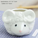 DecorBites™ Animal Cartoon Ceramic Flowerpot for Nursery Planting - Cute Rabbit Elephant Sheep Octopus
