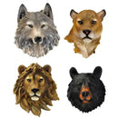 DecorBites™ Animal Head Wall Hanger: Decorative Resin Wildlife Hook Rack Statue