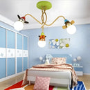 DecorBites™ Animal LED Ceiling Light: Monkey Zebra Giraffe Kids Lamp for Bedroom.