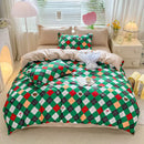 Playful white & black animal pattern bedding set bedroom duvet cover