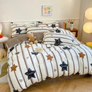 Playful white & black animal pattern bedding set bedroom duvet cover